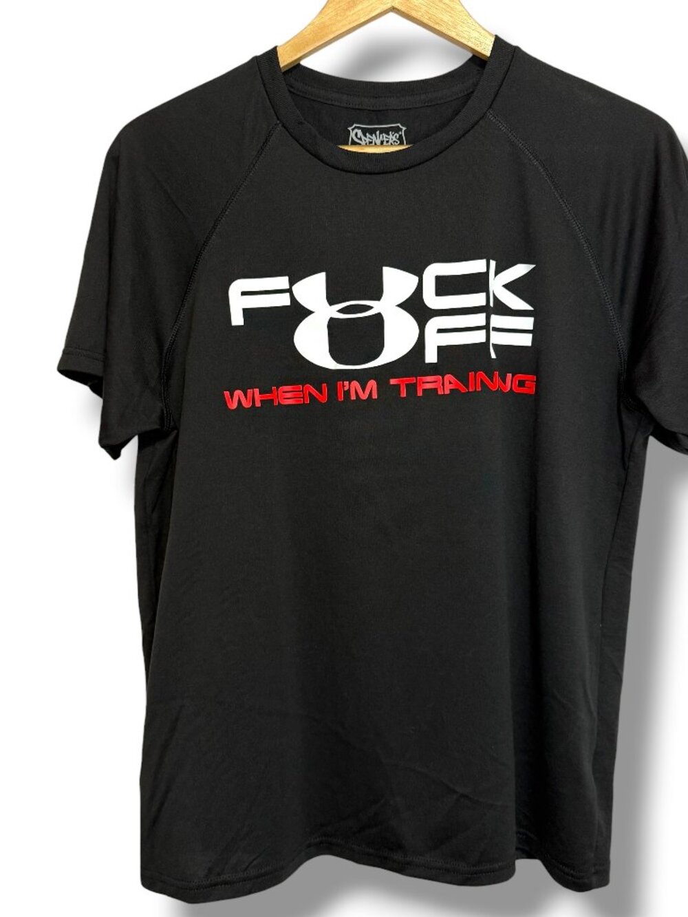 Spencers Mens Medium F Off When I'm Training Fitness Shirt Workout Gym